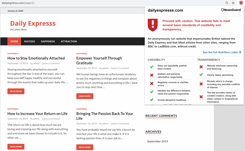 NewsGuard Daily Express NewsGuard Daily Express