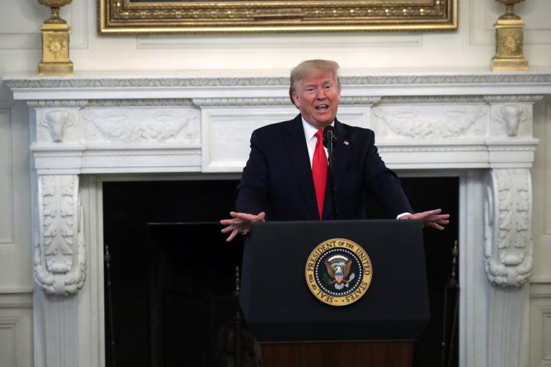 President Trump Delivers Remarks At White House