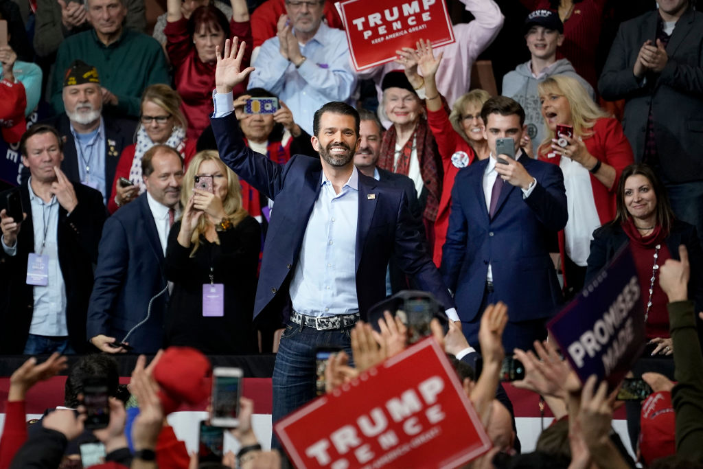 Image result for Trump Jr. Greeted With Chants of 'Forty-Six' at New Hampshire Rally