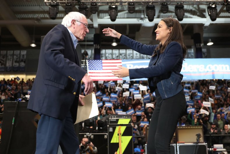 Bernie Sanders and Alexandria Ocasio-Cortez