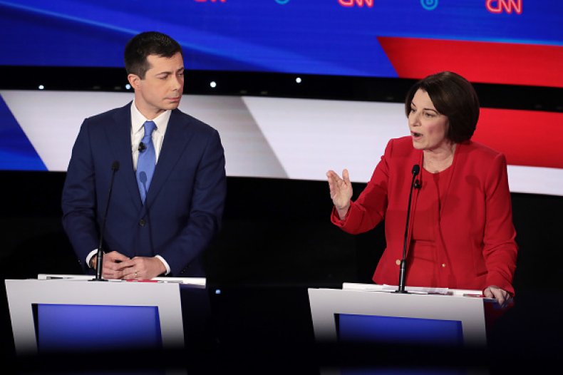 klobuchar buttigieg democratic debate iowa