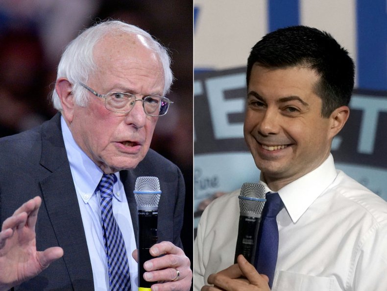 Bernie Sanders and Pete Buttigieg Bernie Sanders and Pete Buttigieg