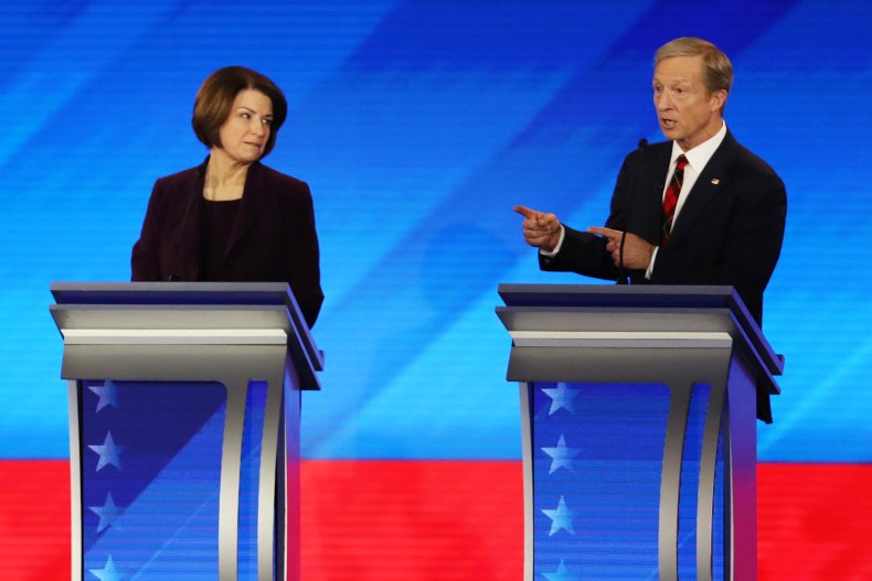 Amy Klobuchar and Tom Steyer