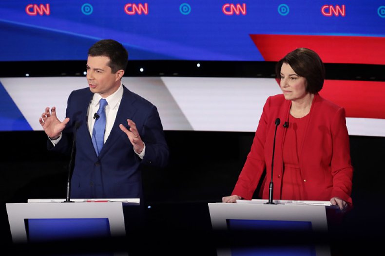 Pete Buttigieg and Amy Klobuchar Pete Buttigieg and Amy Klobuchar