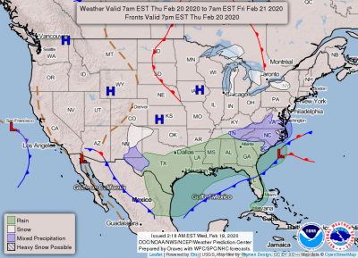 NOAA NWS Forecast February 20 2020