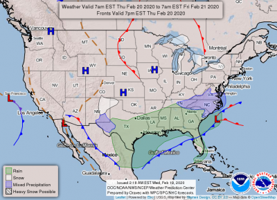 NOAA NWS Forecast February 20 2020 NOAA NWS Forecast February 20 2020