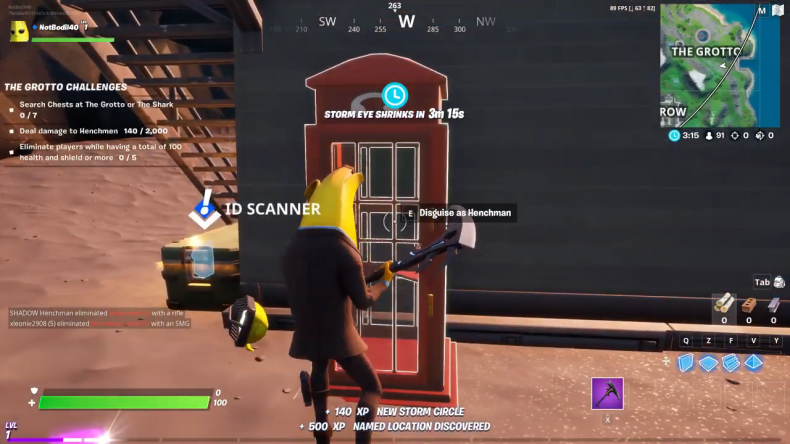 Fortnite Phone Booth Portapotty Pistol Locations Week 7 Deadpool Guide