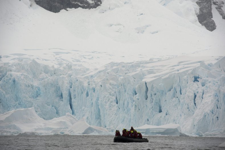 A boat near the western Antarctic peninsula