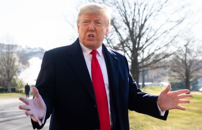 Donald Trump on White Houe South Lawn