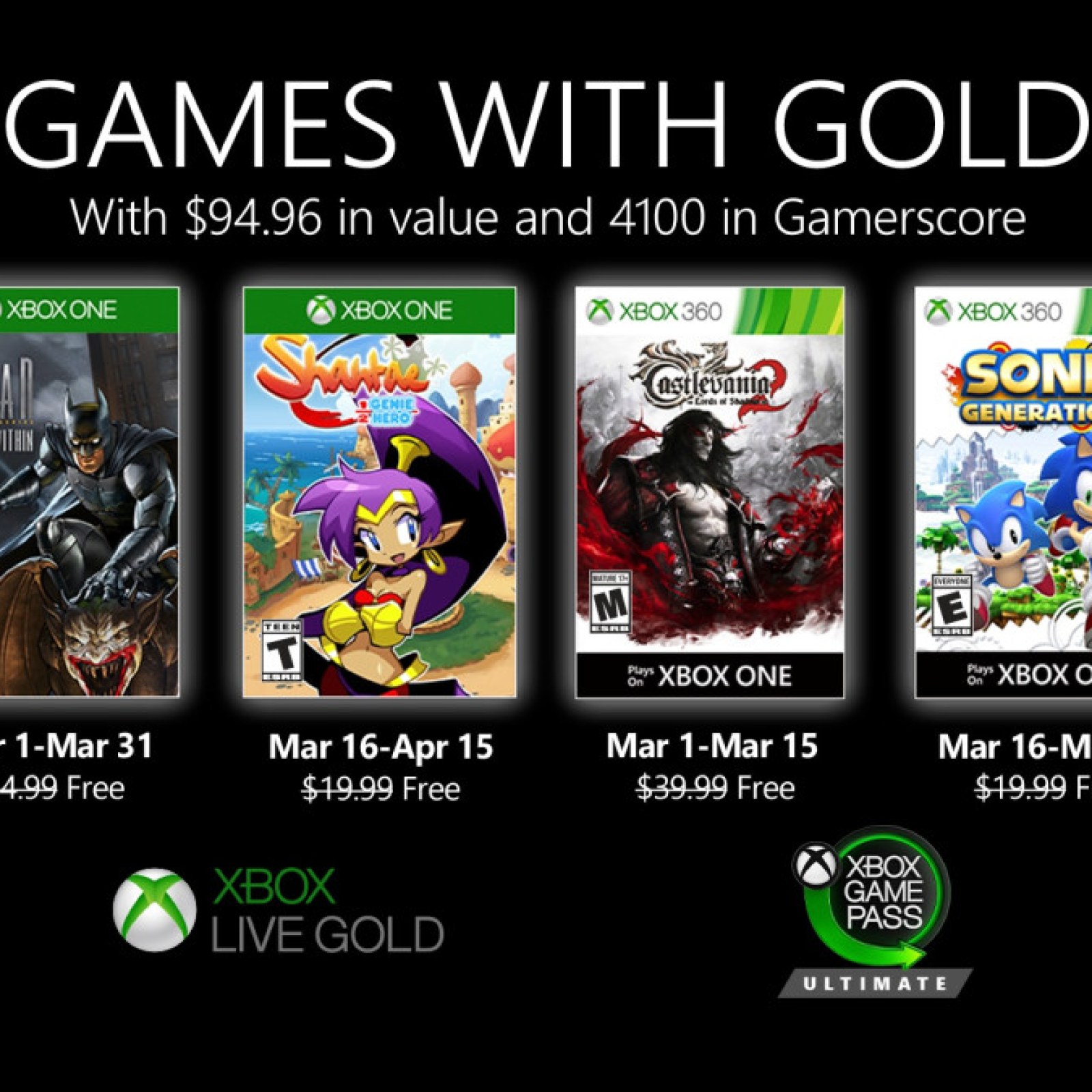 Xbox Games Gold March 2020: The Enemy Within', 'Sonic Generations' Available For Free This Month