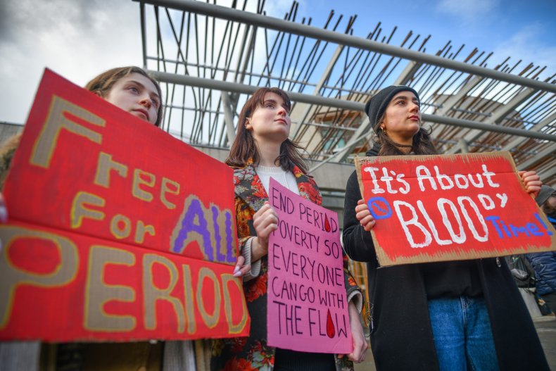 Supporters of Scotland's Period Products Bill