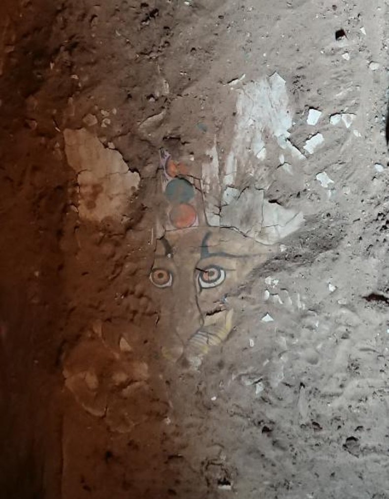 leopard on the lid of a sarcophagus