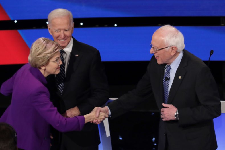 Biden, Warren and Sanders