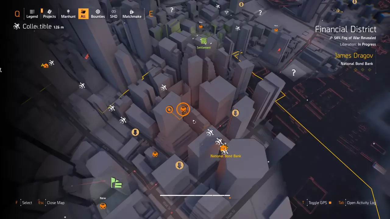 Division 2' Financial District SHD Tech Locations - All 5 Caches on the Map