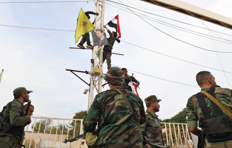 syria, government, troops, kurds, flags, peace
