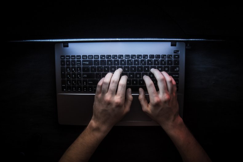 File photo: Typing on laptop
