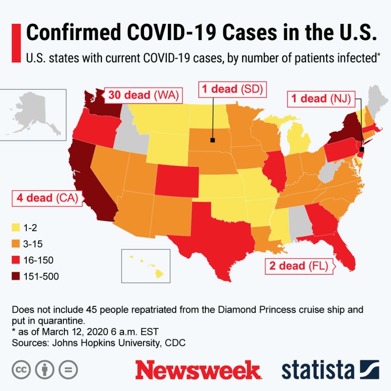 Statista Map Coronavirus March 12, 2020 Statista Map Coronavirus March 12, 2020