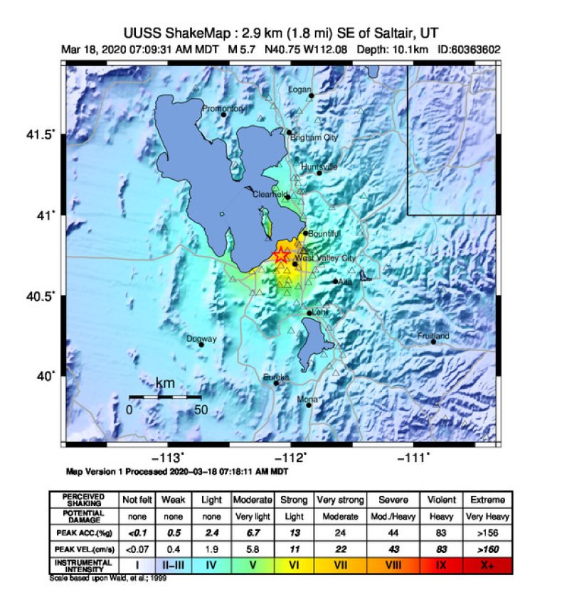 Earthquake USGS SLC Utah