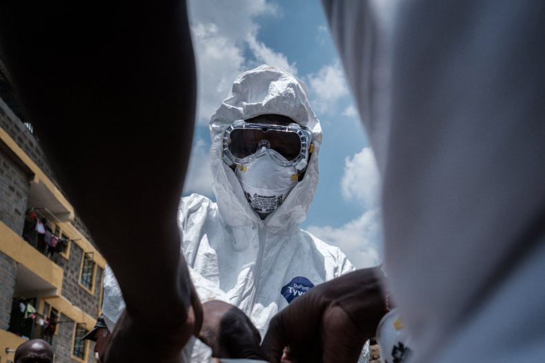 Coronavirus health worker Kenya March 2020