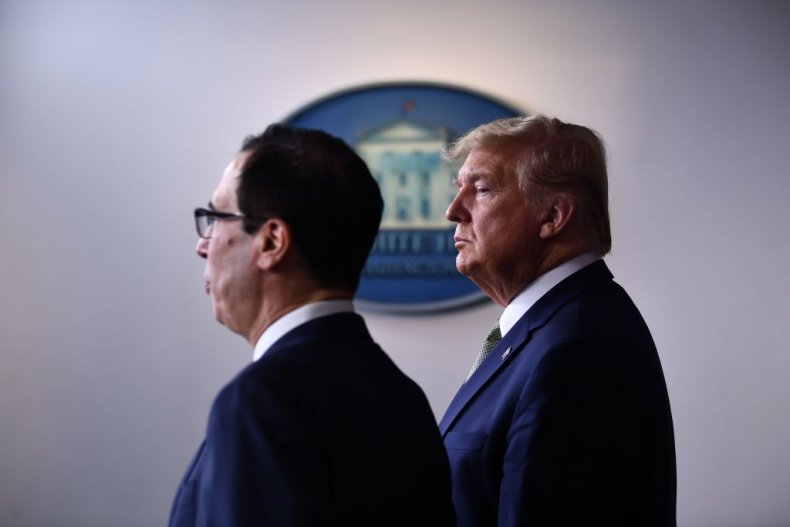 Steve Mnuchin and Donald Trump