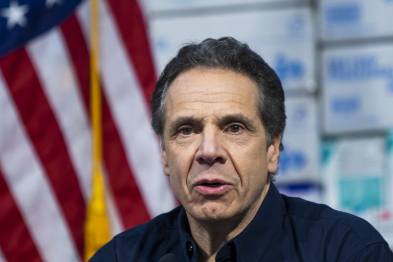 NY Governor Andrew Cuomo Holds Daily Briefing At Javits Center