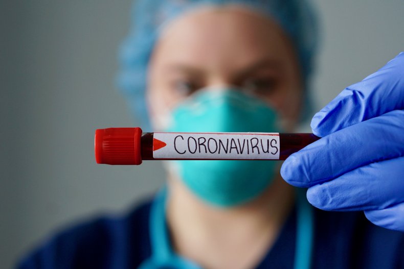 coronavirus worker with mask and gloves 