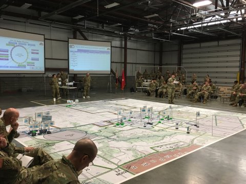 military conducts drill coronavirus