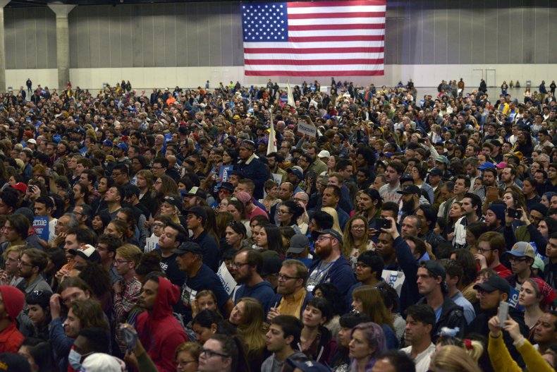 Bernie Sanders rally Los Angeles Convention Center