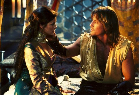 Kevin and Sam Sorbo on Hercules set