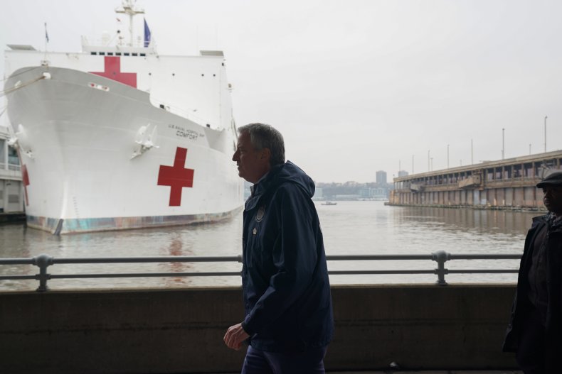 USNS Comfort, Mayor Bill de Blasio USNS Comfort, Mayor Bill de Blasio