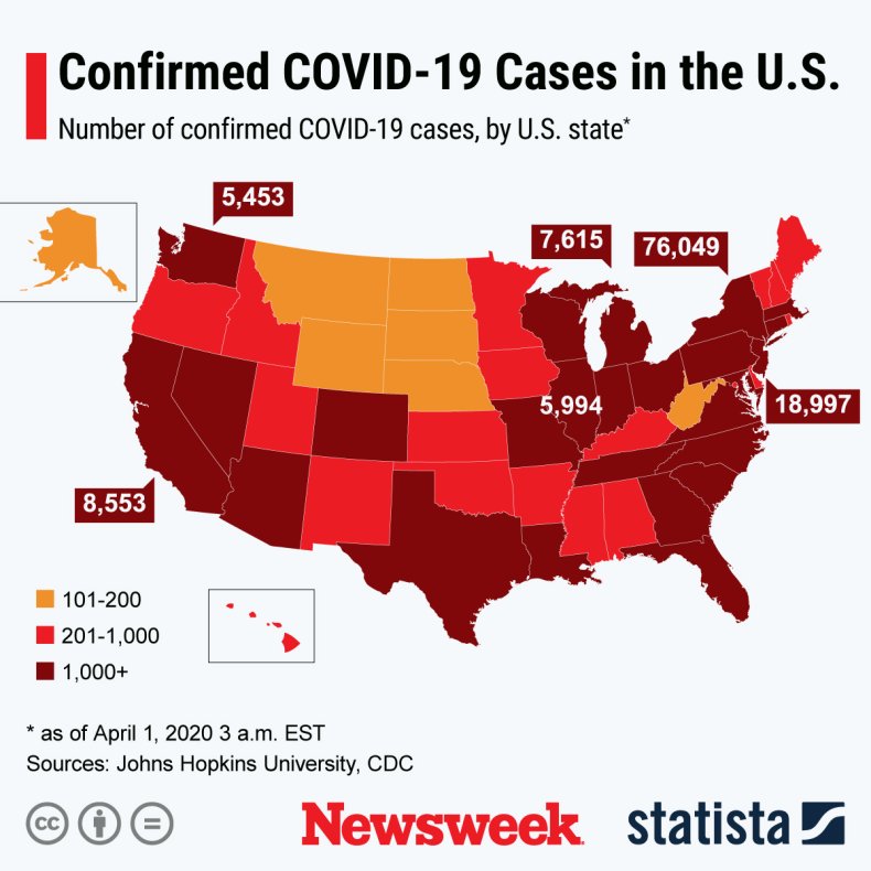 This infographic shows the number of confirmed COVID-19 cases by state. This infographic shows the number of confirmed COVID-19 cases by state.