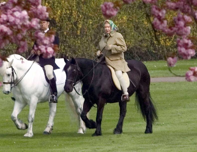 The Queen Horseriding In Windsor