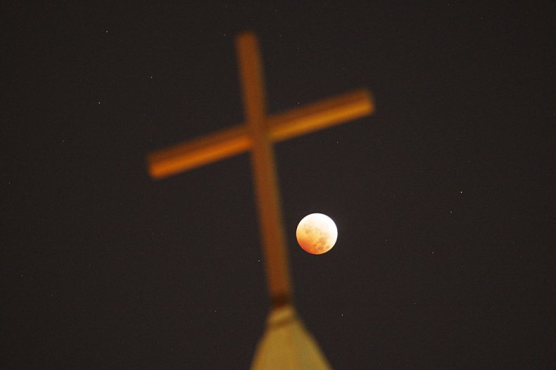 Cross and moon