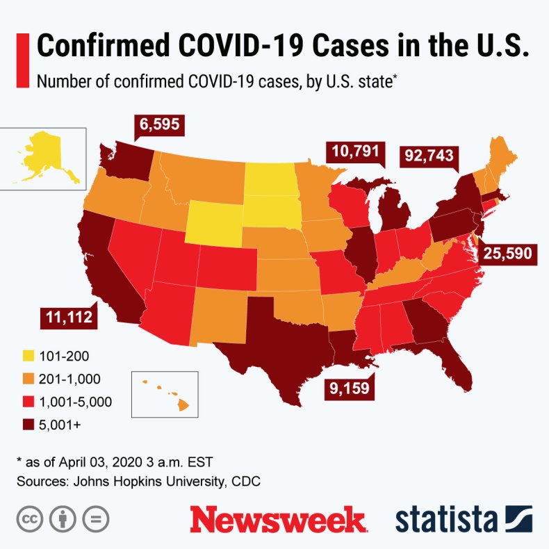 This infographic shows the number of confirmed COVID-19 cases by state. This infographic shows the number of confirmed COVID-19 cases by state.