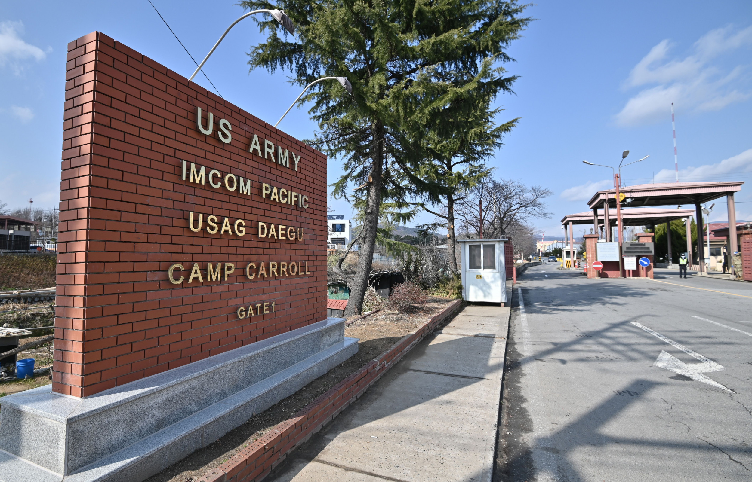 Main gate of US Army Camp Carroll