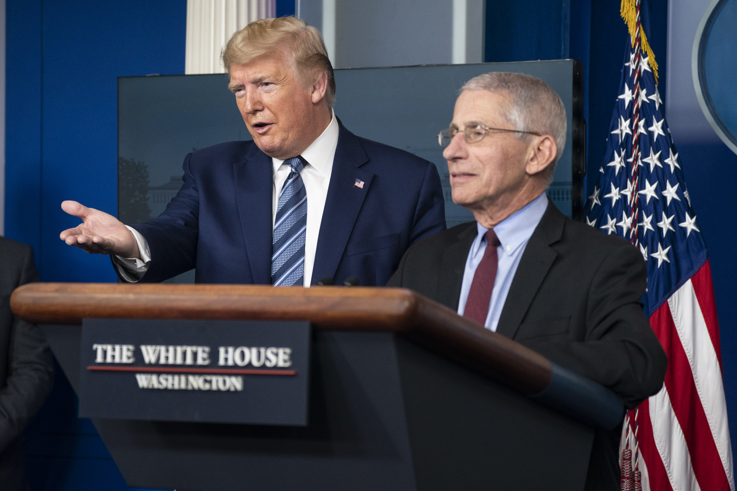U.S. President Donald Trump and Anthony Fauci