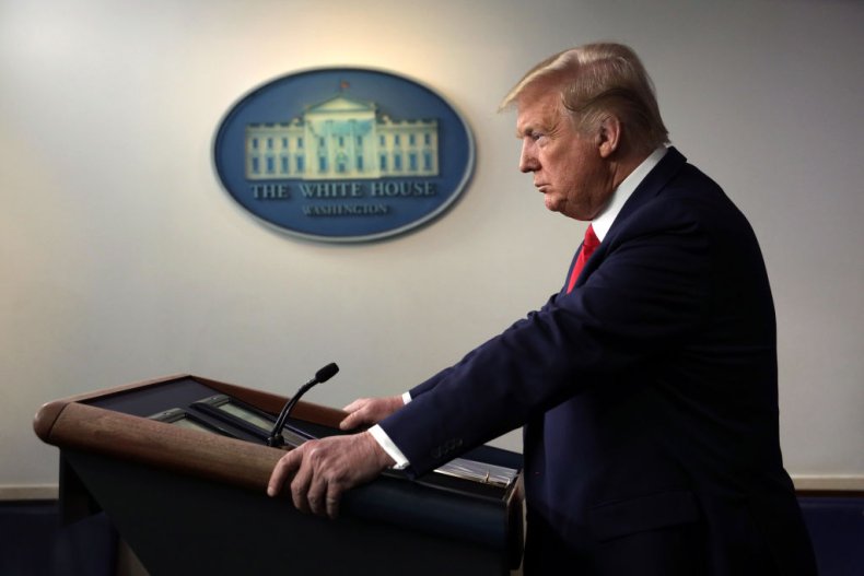 Donald Trump at Coronavirus Briefing