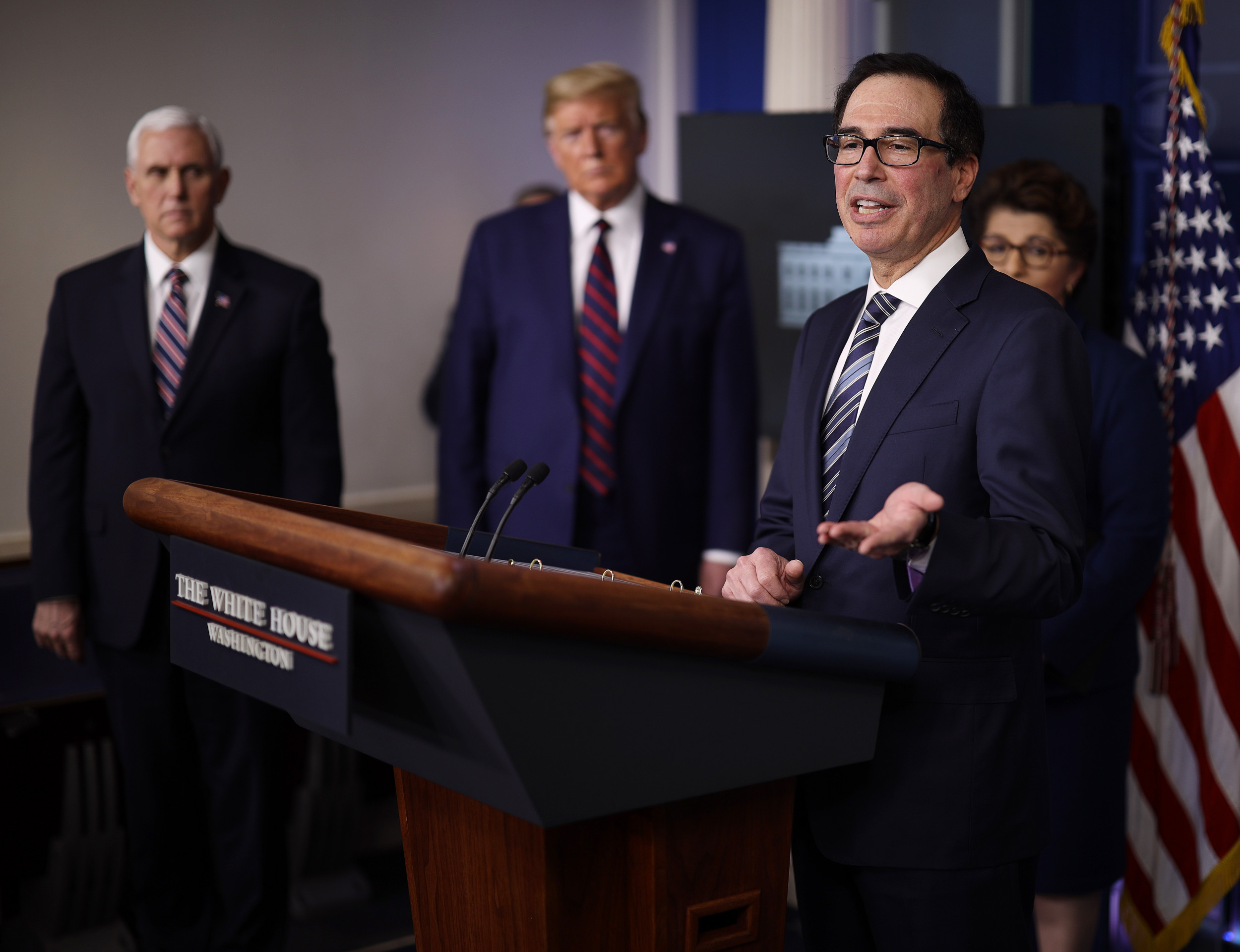 Mnuchin Says Trump Looking at Areas of U.S. Where Economy Can Be Reopened