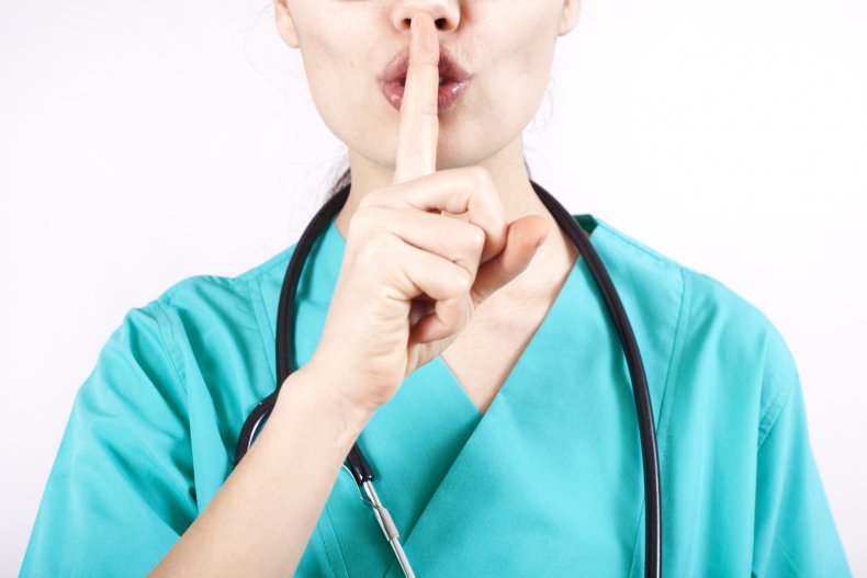 Health Worker Shushing