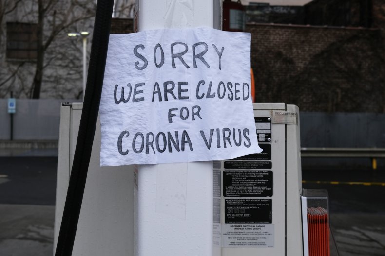 Closed for business sign