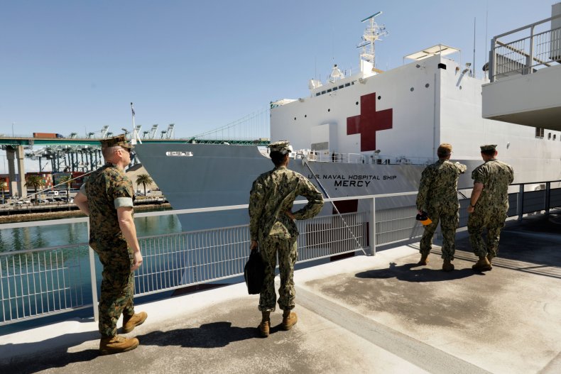 U.S.N.S. Mercy Los Angeles coronavirus March 2020
