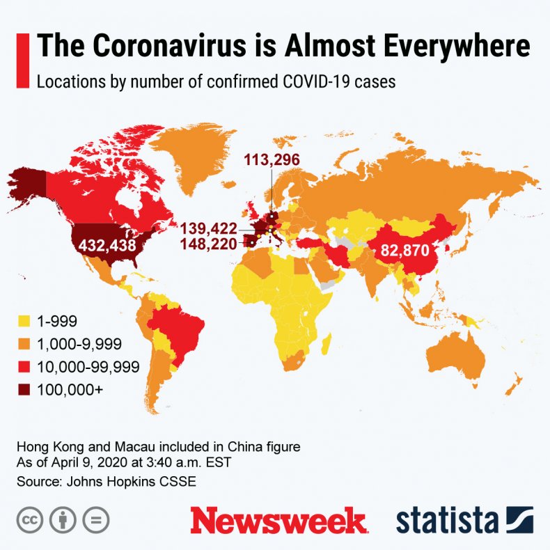 coronavirus, map, covid-19, countries, world