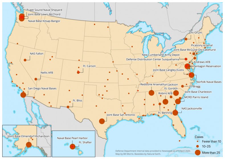 Exclusive: First Public Map Reveals Military Bases with Coronavirus ...