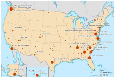 A judge's gavel resting on a pile of one-dollar bills