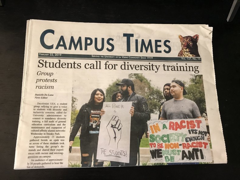 La Verne University campus hoax racial incident