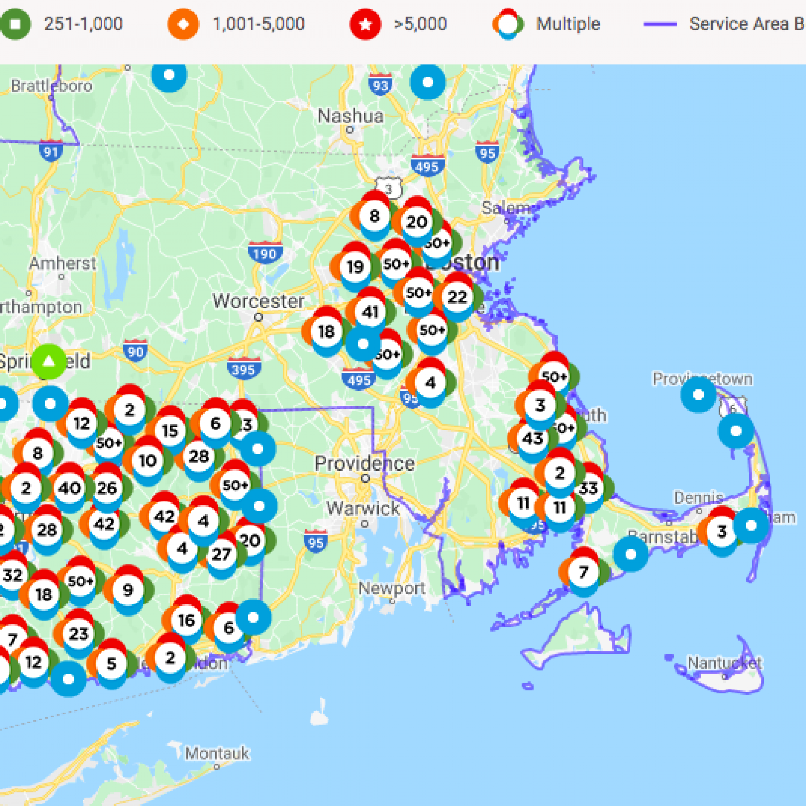 Power Outage Map National Grid Eversource Power Outage Map as Storm Leaves Connecticut 