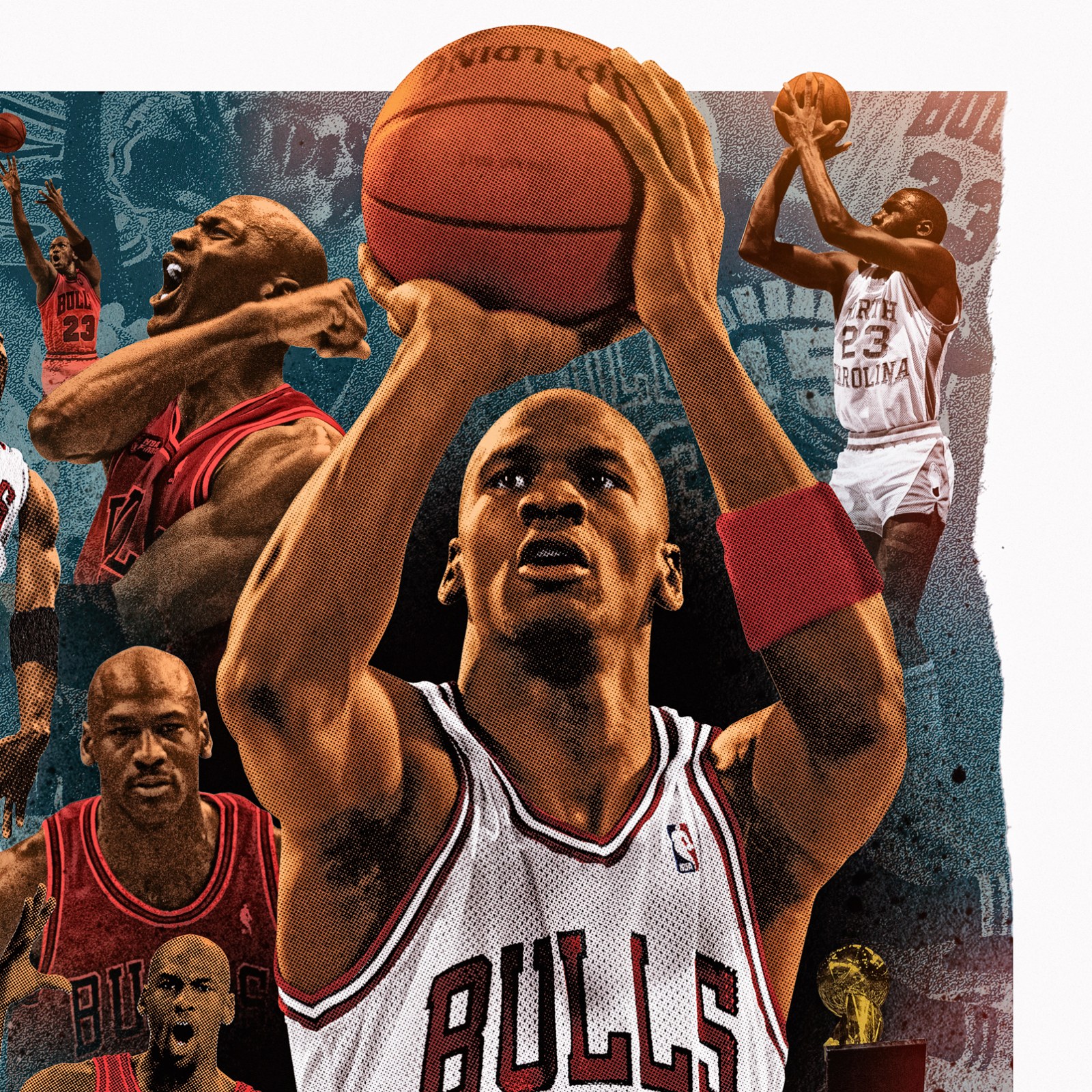 Michael Jordan Pro File Chicago Bulls Premium Black-and-White