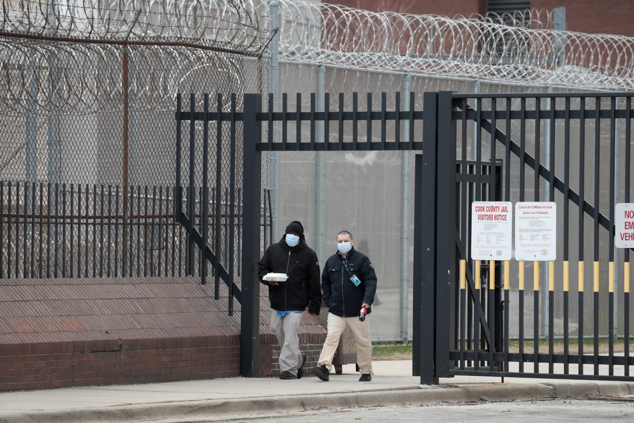 The attack took place at the Cook County Jail in Chicago when a guard deliv...