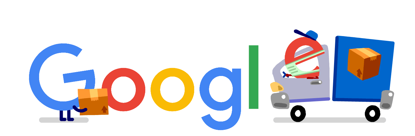 Google Doodle Packaging, Shipping, Delivery Workers