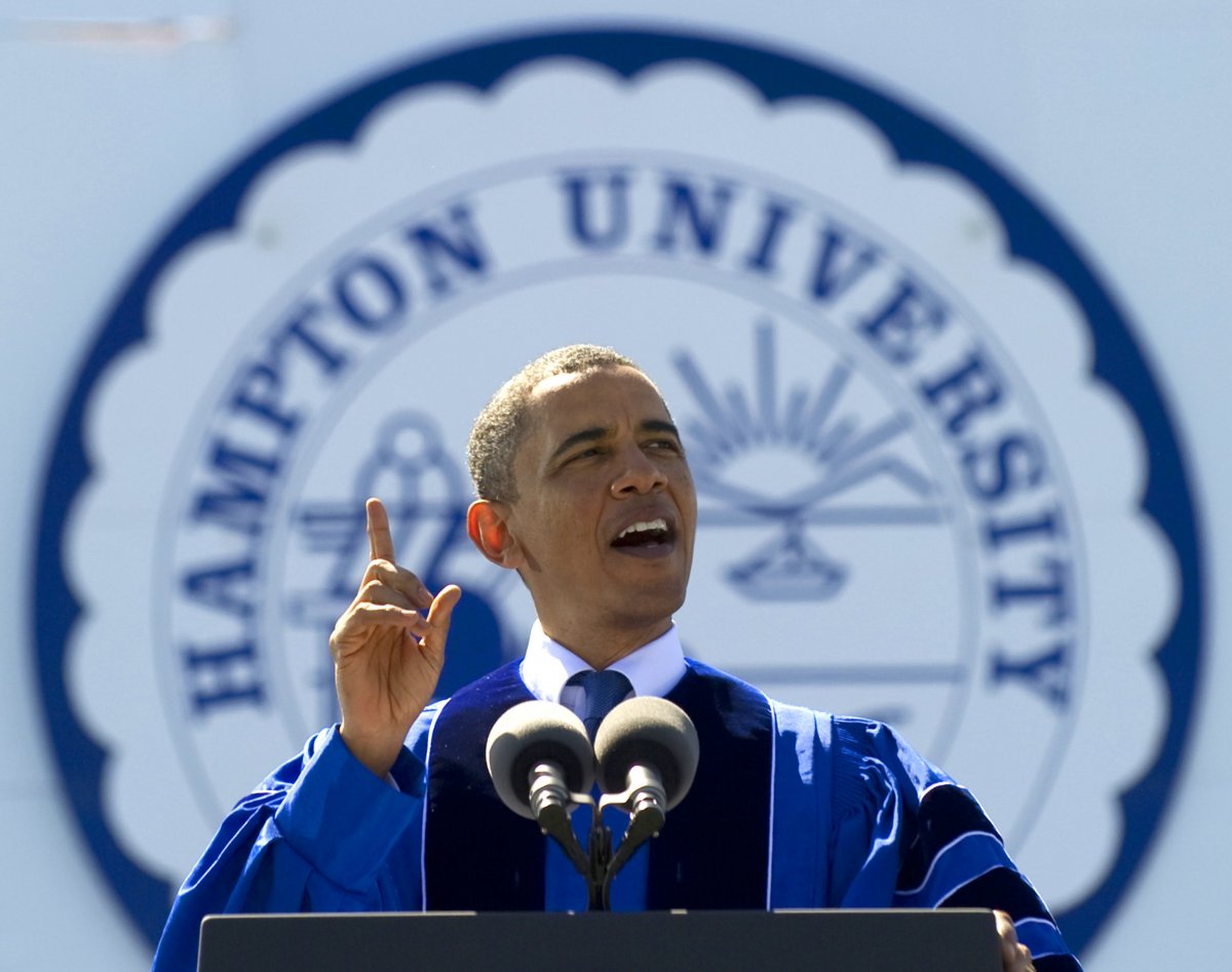 Barack Obama, Virgina, Hampton University graduation, 2010